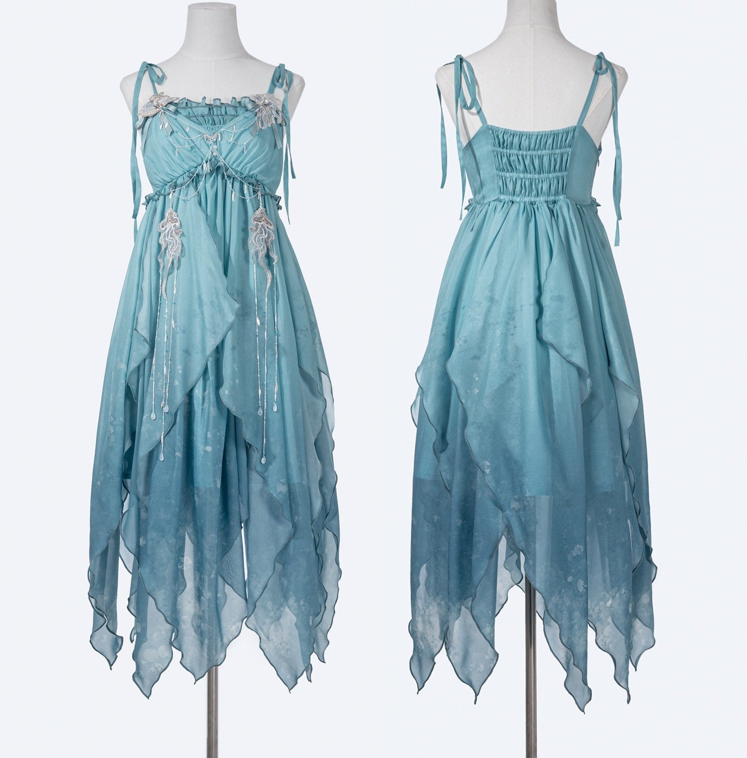 Jing_Mu_Marine_Blue_Mermaid_Cape_Strappy_Asymmetric_Hem_Women's_Jsk_/_Jumper_Skirts_937189539640_MISSTT