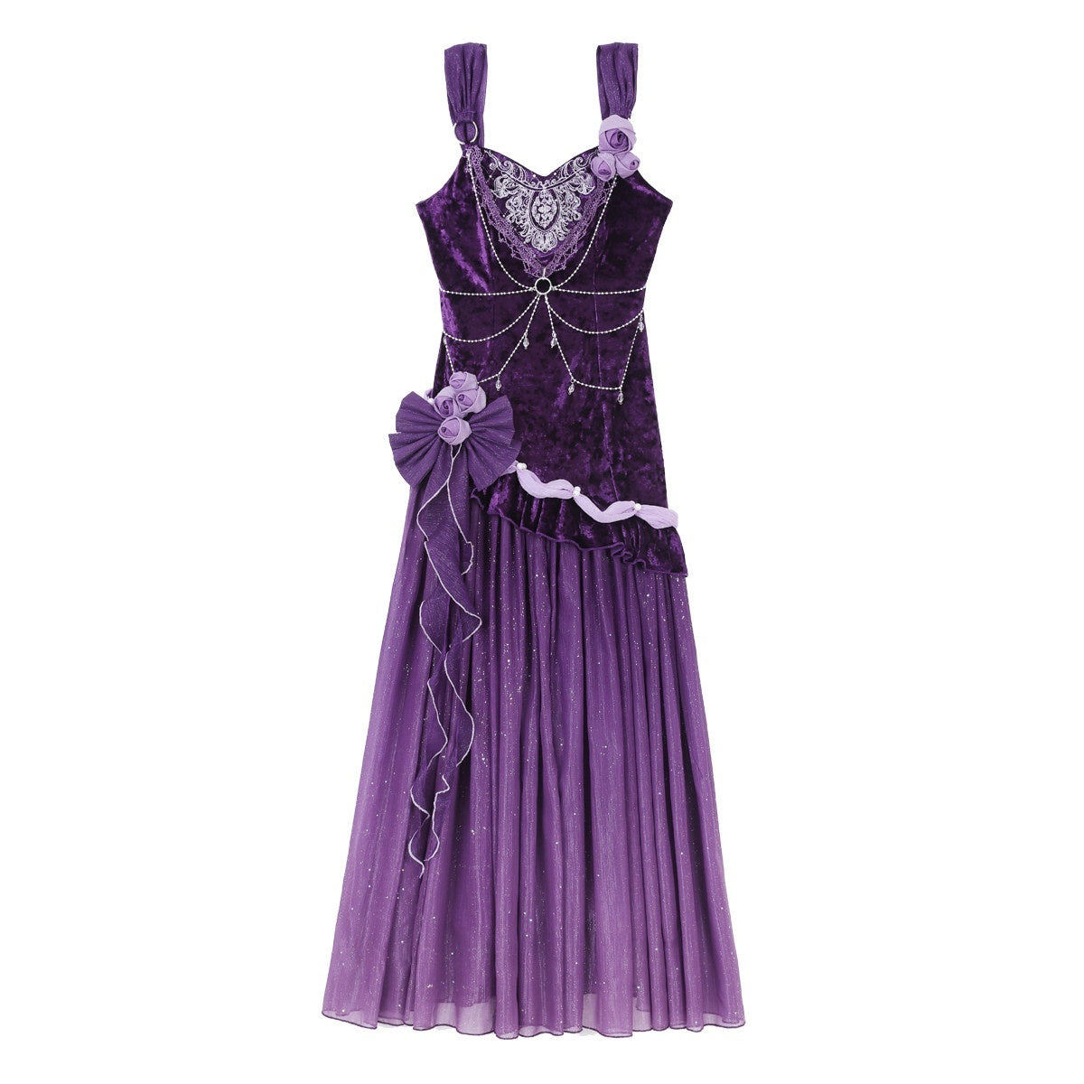 Jing_Mu_Mermaid_Fish_Tail_Spaghetti_Strap_Women's_Purple_Jsk_/_Jumper_Skirts_880212990736_MISSTT