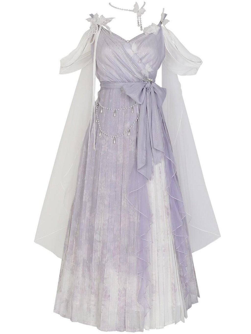 Jing Mu Mist Flowy Hanfu Strappy Women's Polyester Jsk / Jumper Skirts