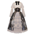 Jing_Mu_Oil_Painting_Clock_Butterfly_Print_Stand_Collar_Bell_Sleeves_Women's_Skirt_Sets_679263829379_MISSTT