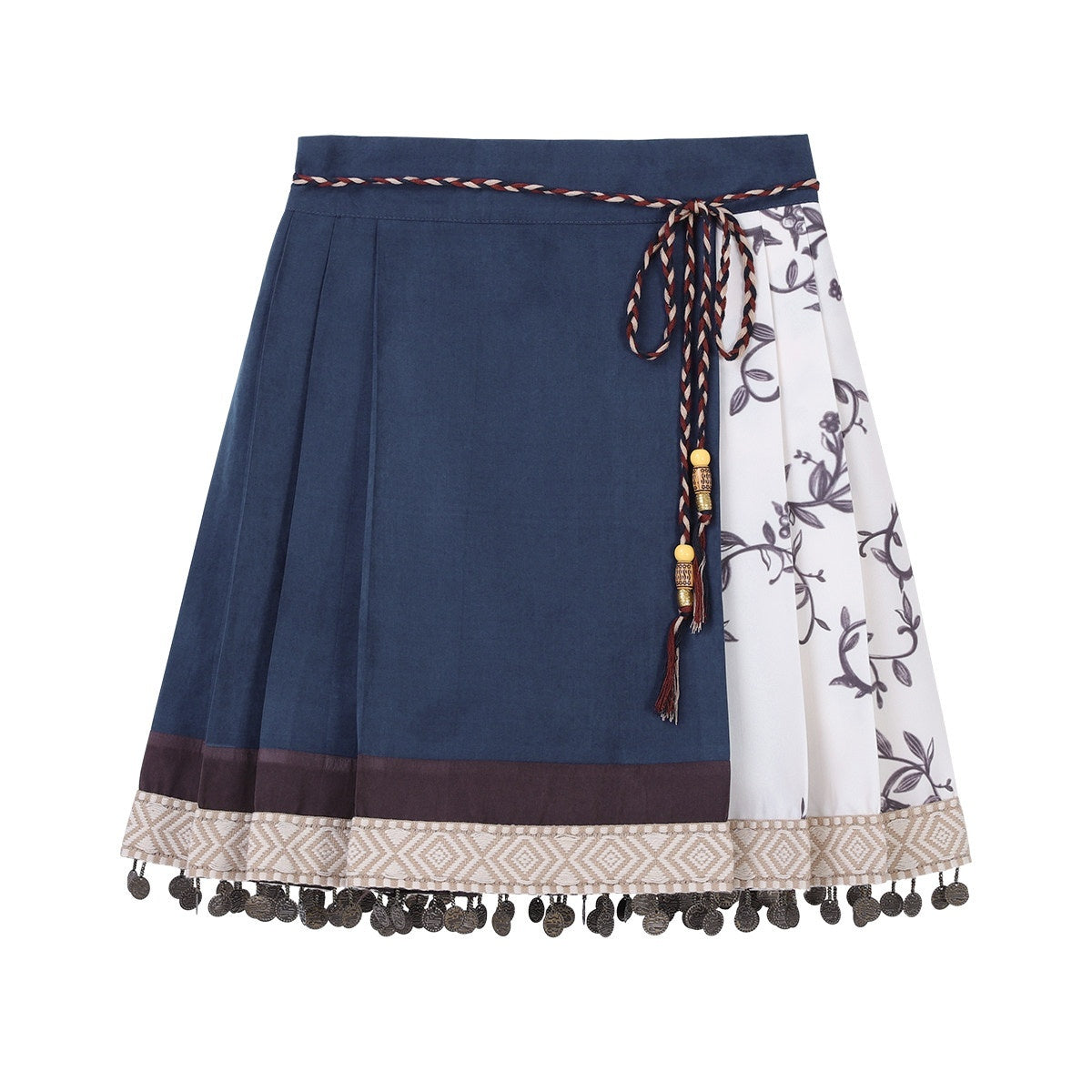 Jing_Mu_Petite_Han_Element_Short_Mamian_Pleated_Women's_Polyester_Skirt_Sets_837810018128_MISSTT