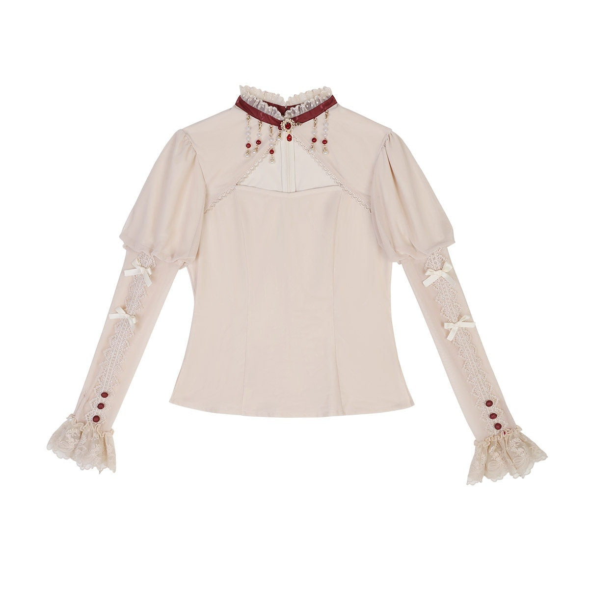 Jing_Mu_Red_Cute_Sweet_Girlish_Lolita_Princess_Western_Dress_Women's_Jsk_Sets_822574890282_MISSTT