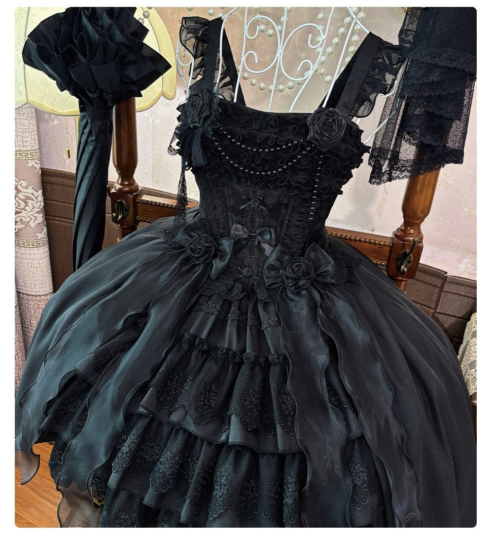 Jing_Mu_Rose_Print_Ballet_Train_Lolita_Spaghetti_Strap_Women's_Jsk_/_Jumper_Skirts_920249296188_MISSTT
