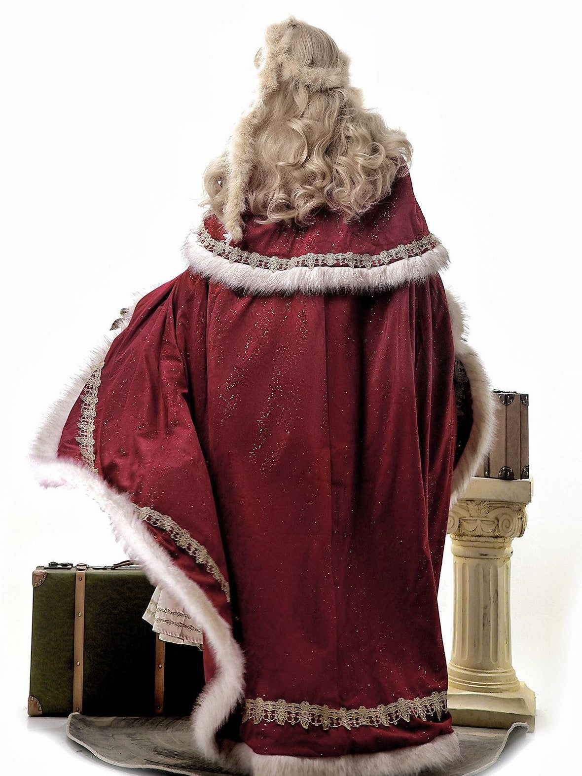 Jing Mu Royal Coronation Cape Stand Collar Flared Lolita Red Women's Op Sets