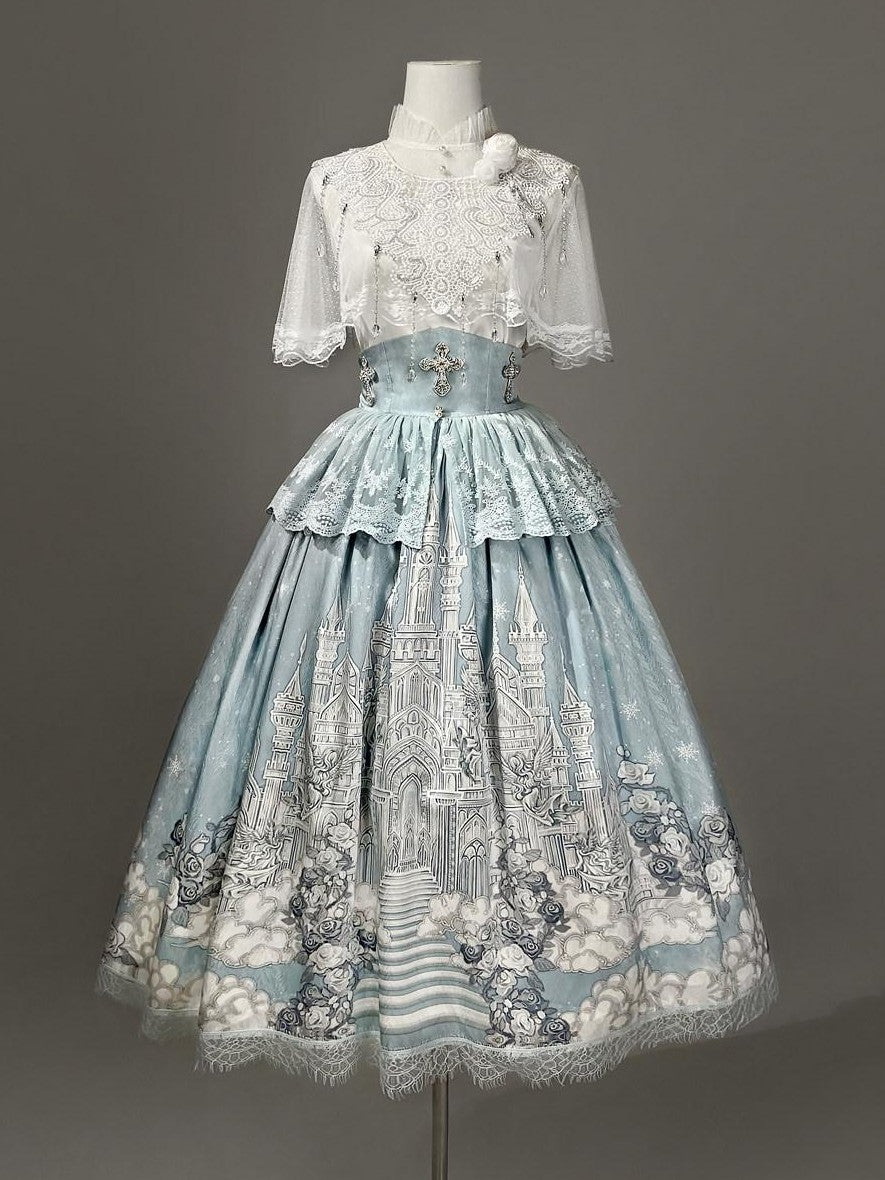 Jing Mu Snow Dream Lolita Regal Cape Camisole A Line Women's Full Coordination Sets