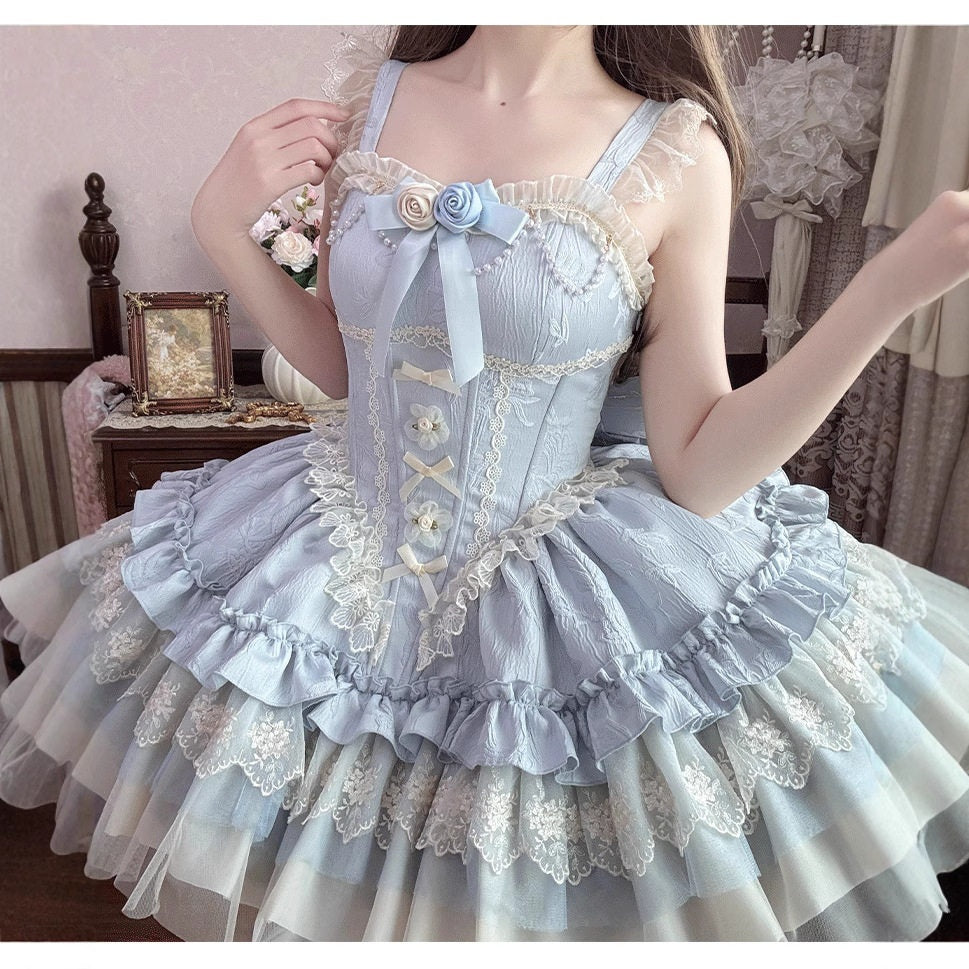 Jing_Mu_Square_Neck_Puff_Skirt_Front_Ornament_Back_Bow_Tail_Women's_Jsk_/_Jumper_Skirts_977501598348_MISSTT