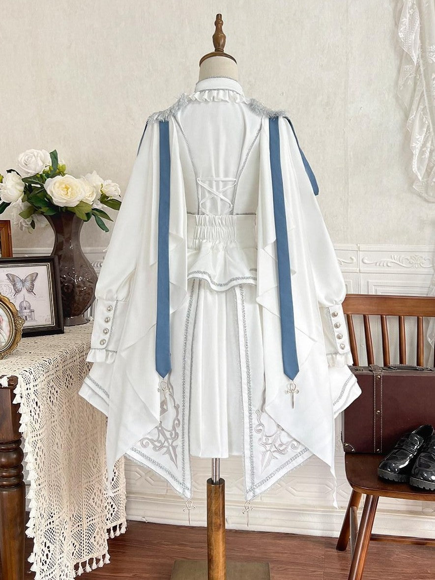 Jing Mu Starlight Knight Lolita Punk Stand Collar Women's Skirt Sets