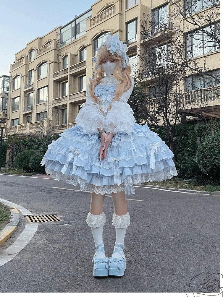 Jing Mu Vintage Doll Lolita Tiered Princess Camisole Women's Jsk / Jumper Skirts