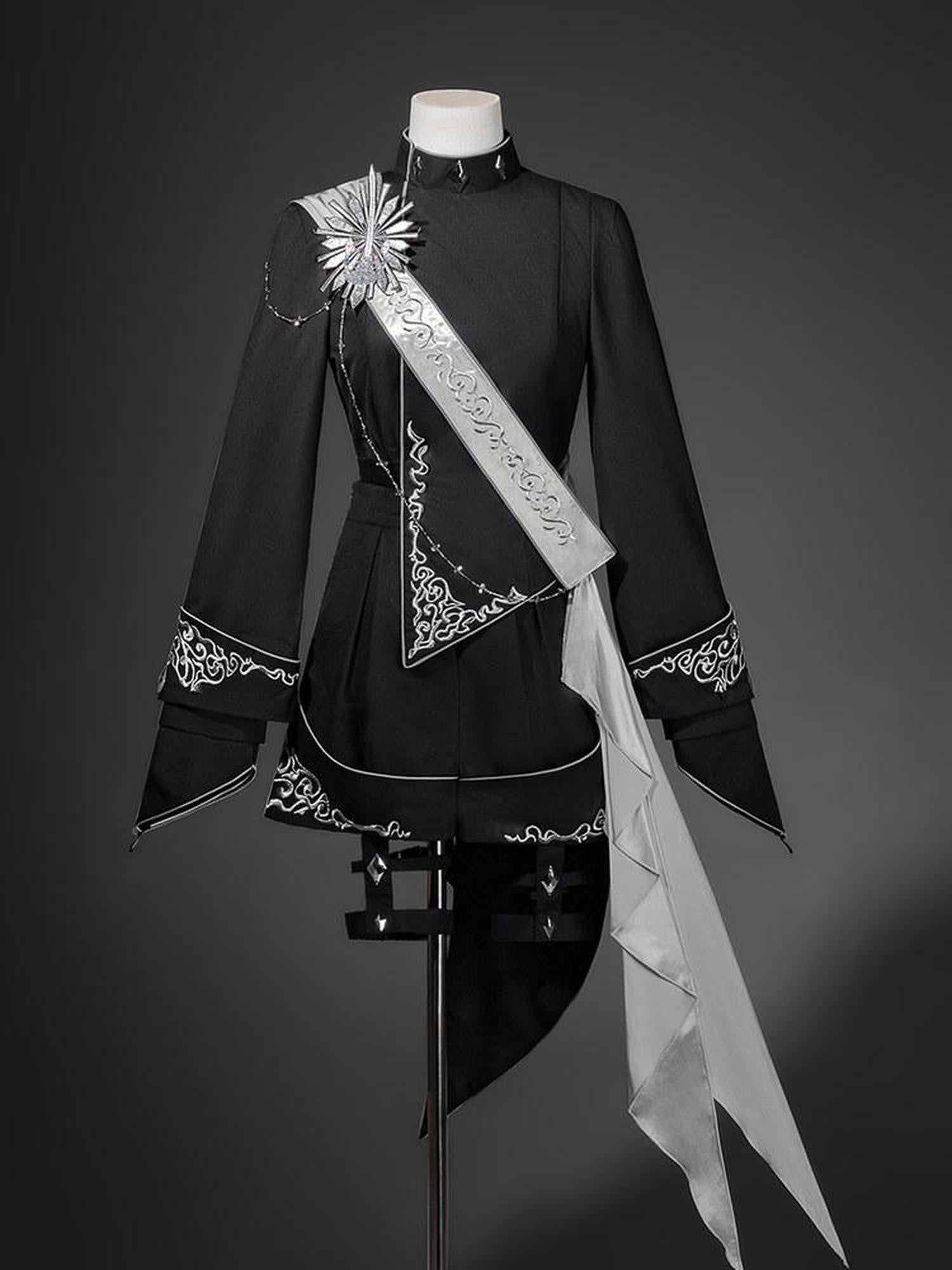 Jing Mu Vintage Gothic Knight Prince Sash Shorts Dapper Women's Full Coordination Sets