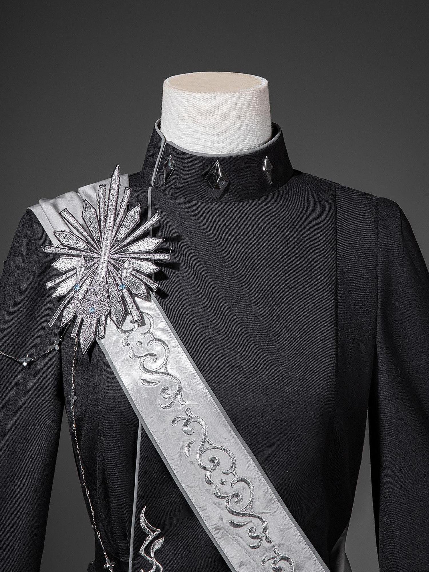 Jing Mu Vintage Gothic Knight Prince Sash Shorts Dapper Women's Full Coordination Sets