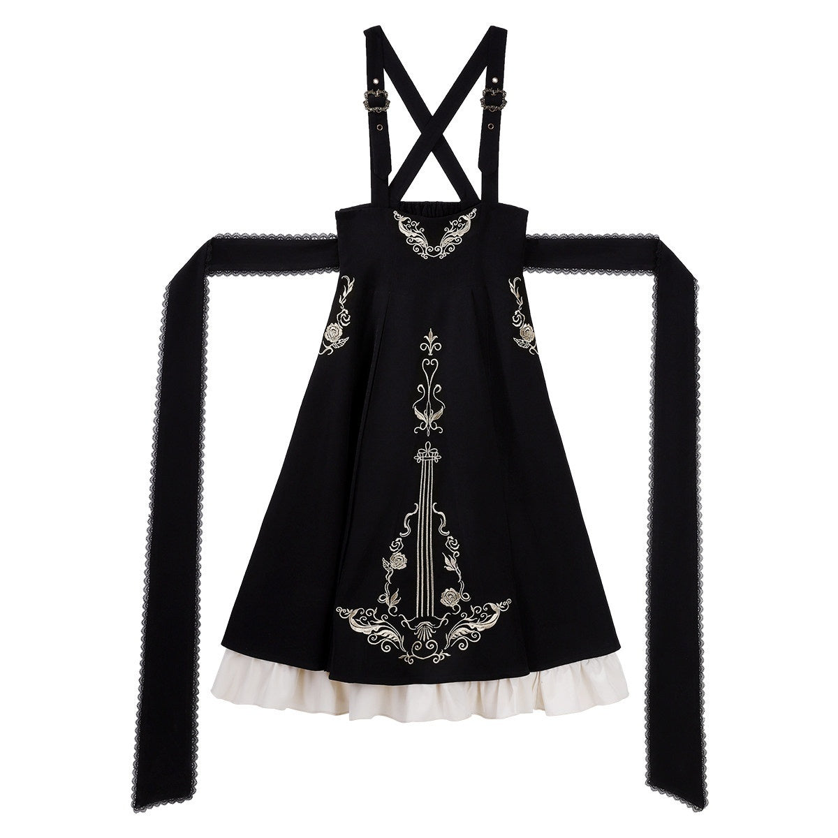 Jing_Mu_Violin_Print_Lolita_Flared_Blouse_Pinafore_Women's_Jsk_/_Jumper_Skirts_1030481039321_MISSTT