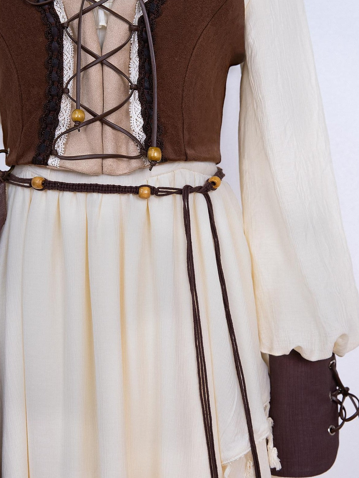 Jing Mu Wandering Witch Cloak Vest Pastoral Wasteland Lolita Women's Long Sleeve Op