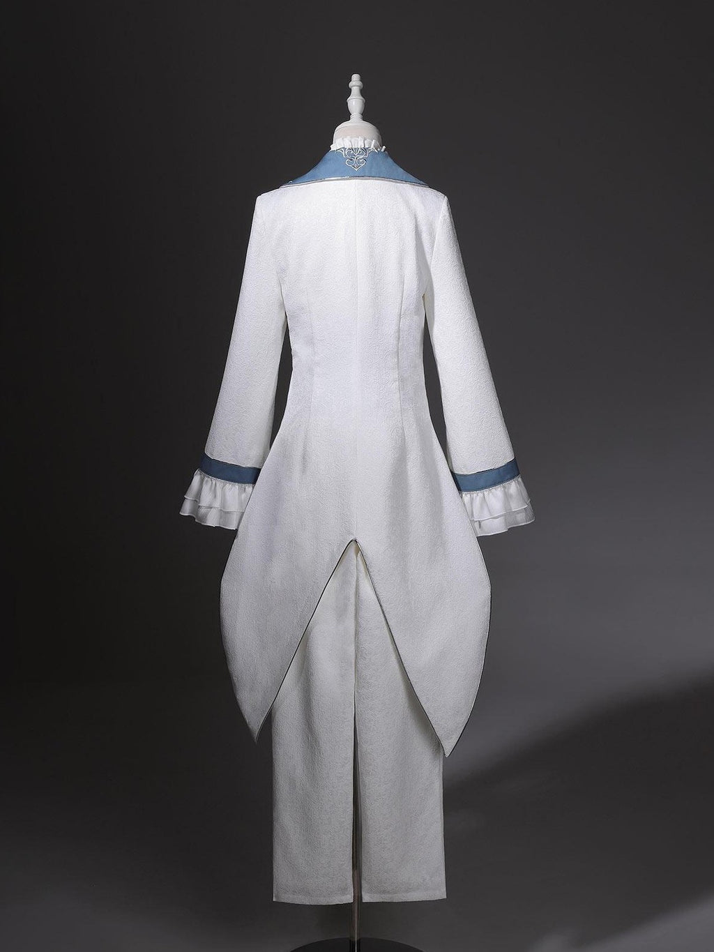 Jing Mu White Moonlit Knight Lolita Tailcoat Shirt Pants Women's Full Coordination Sets