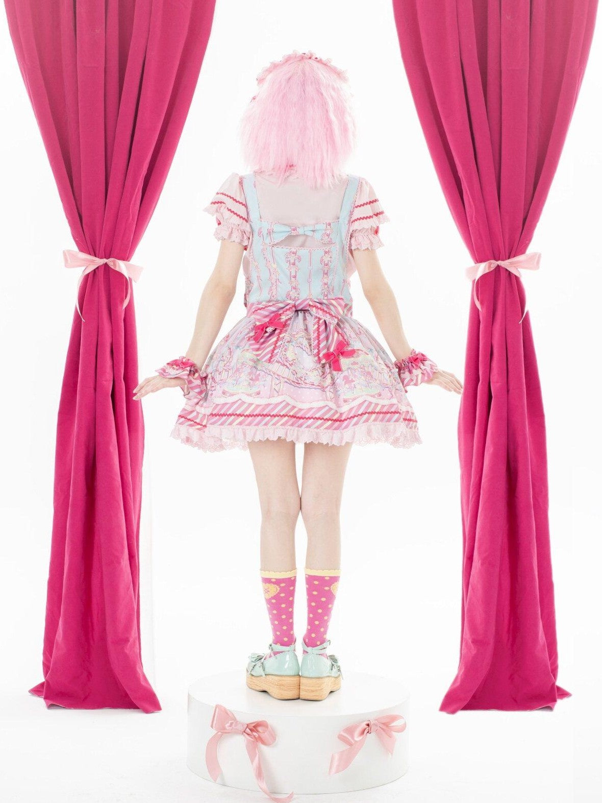 Letter from Unknown Stars Candy Amusement Park Sweet Lolita Suspender Women's Jsk / Jumper Skirts