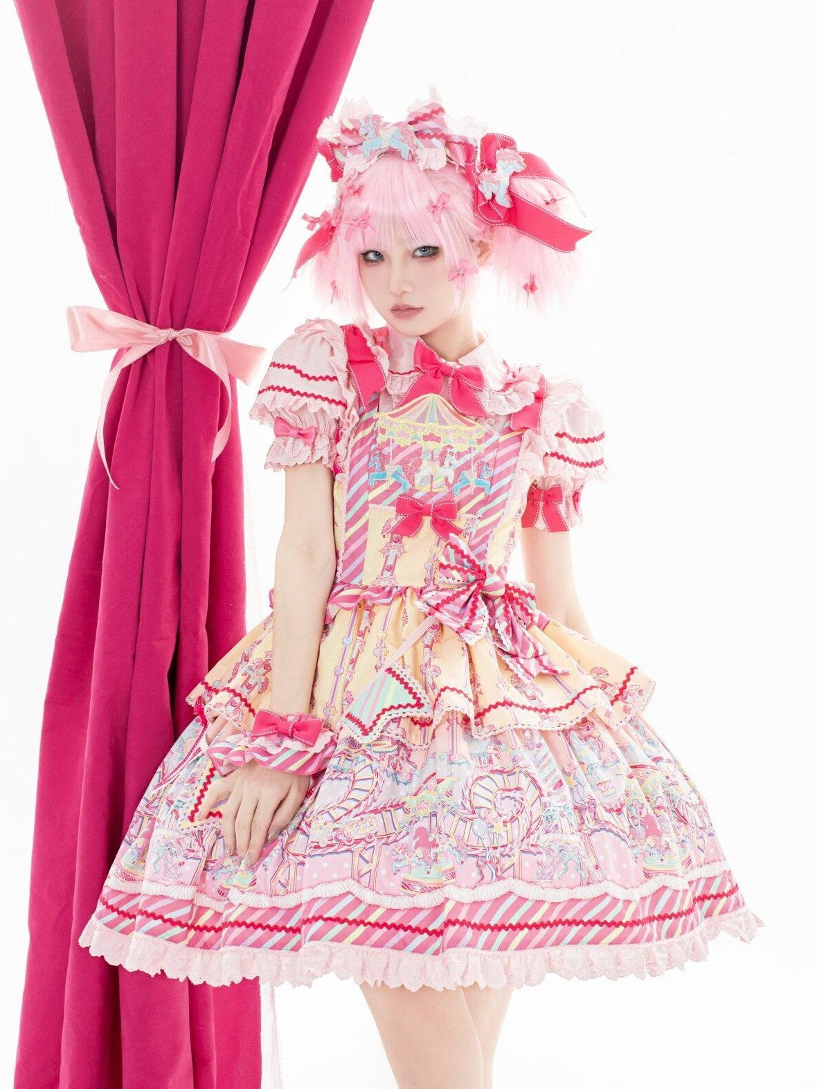 Letter from Unknown Stars Candy Amusement Park Sweet Lolita Suspender Women's Jsk / Jumper Skirts