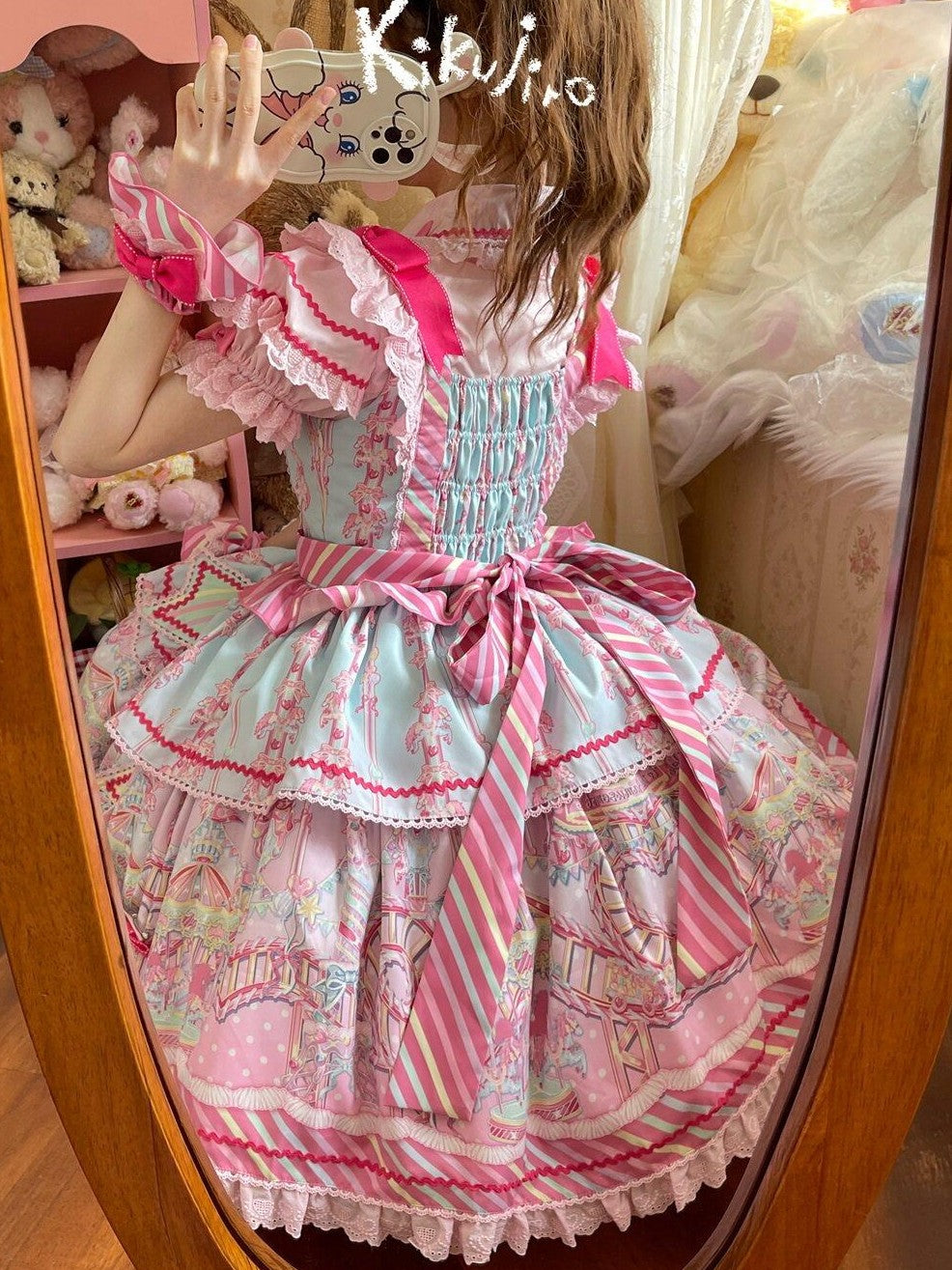 Letter from Unknown Stars Candy Amusement Park Sweet Lolita Suspender Women's Jsk / Jumper Skirts