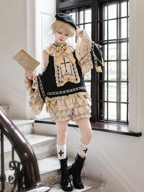 Letter from Unknown Stars Cross Gothic Lolita Prince Dark Academia Women's Full Coordination Sets