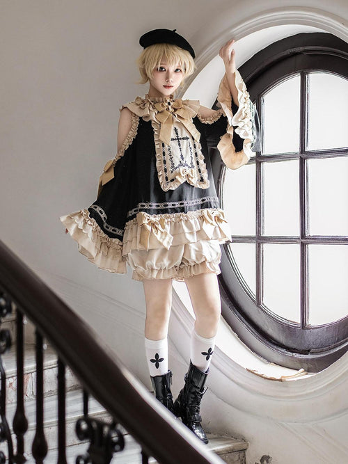 Letter from Unknown Stars Cross Gothic Lolita Prince Dark Academia Women's Full Coordination Sets