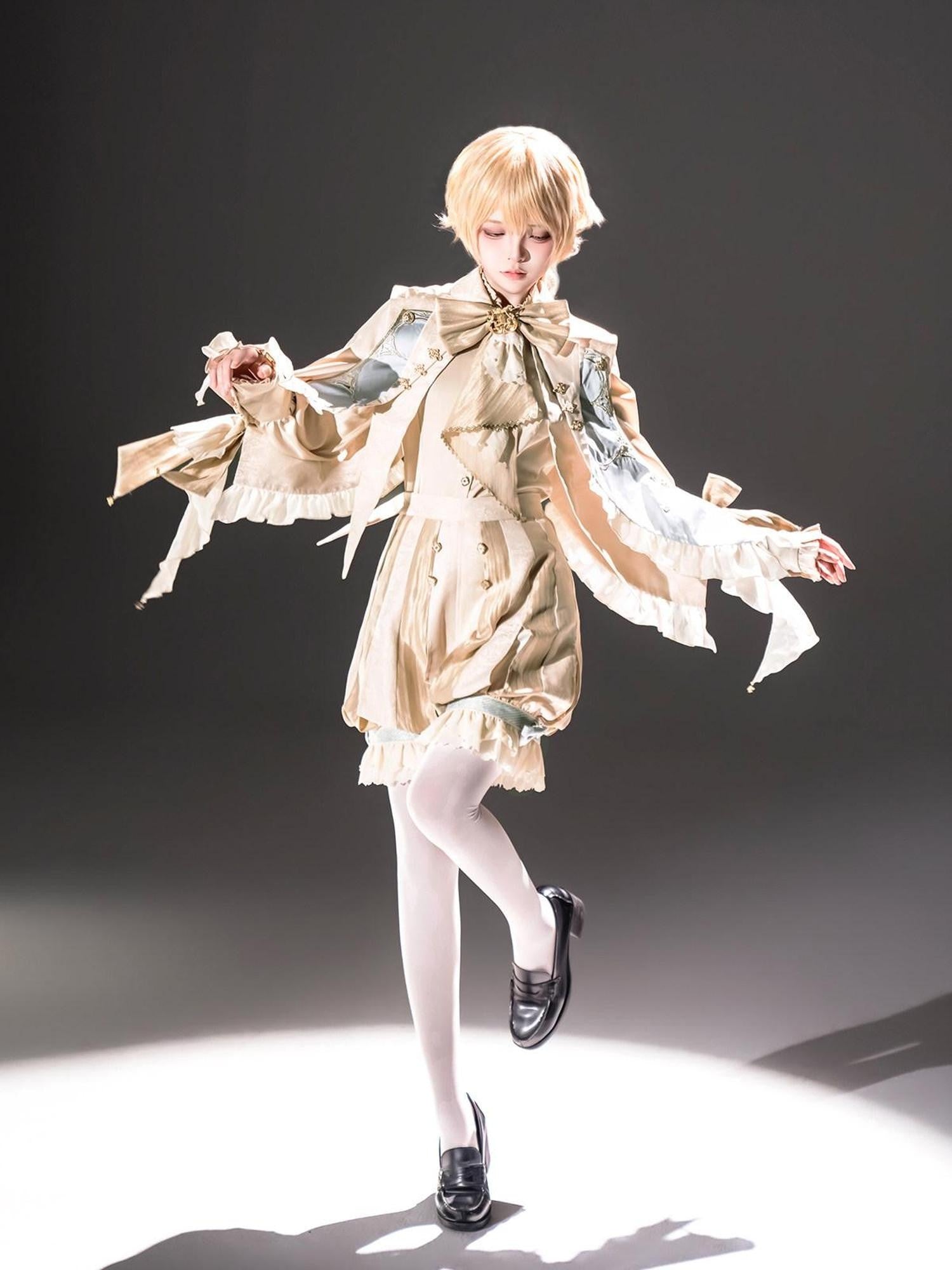 Letter from Unknown Stars Fairytale Chinese Prince Faux Collar Women's Shirt Shorts Full Coordination Sets