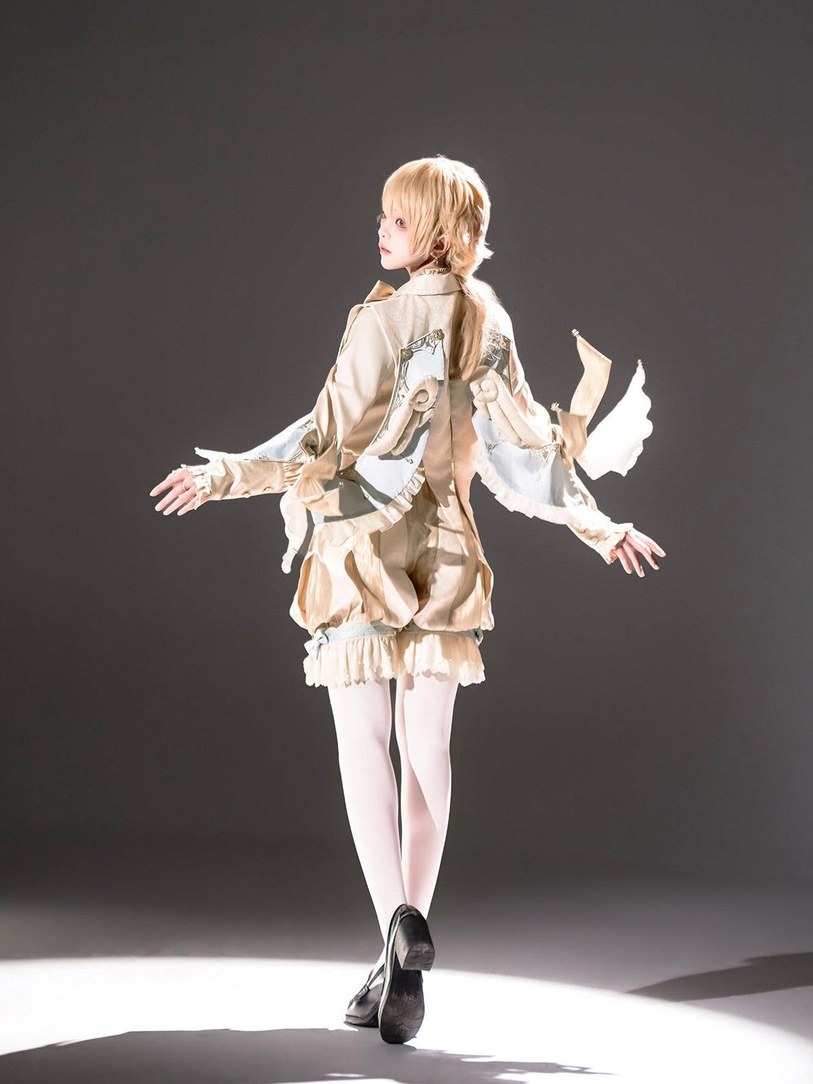 Letter from Unknown Stars Fairytale Chinese Prince Faux Collar Women's Shirt Shorts Full Coordination Sets