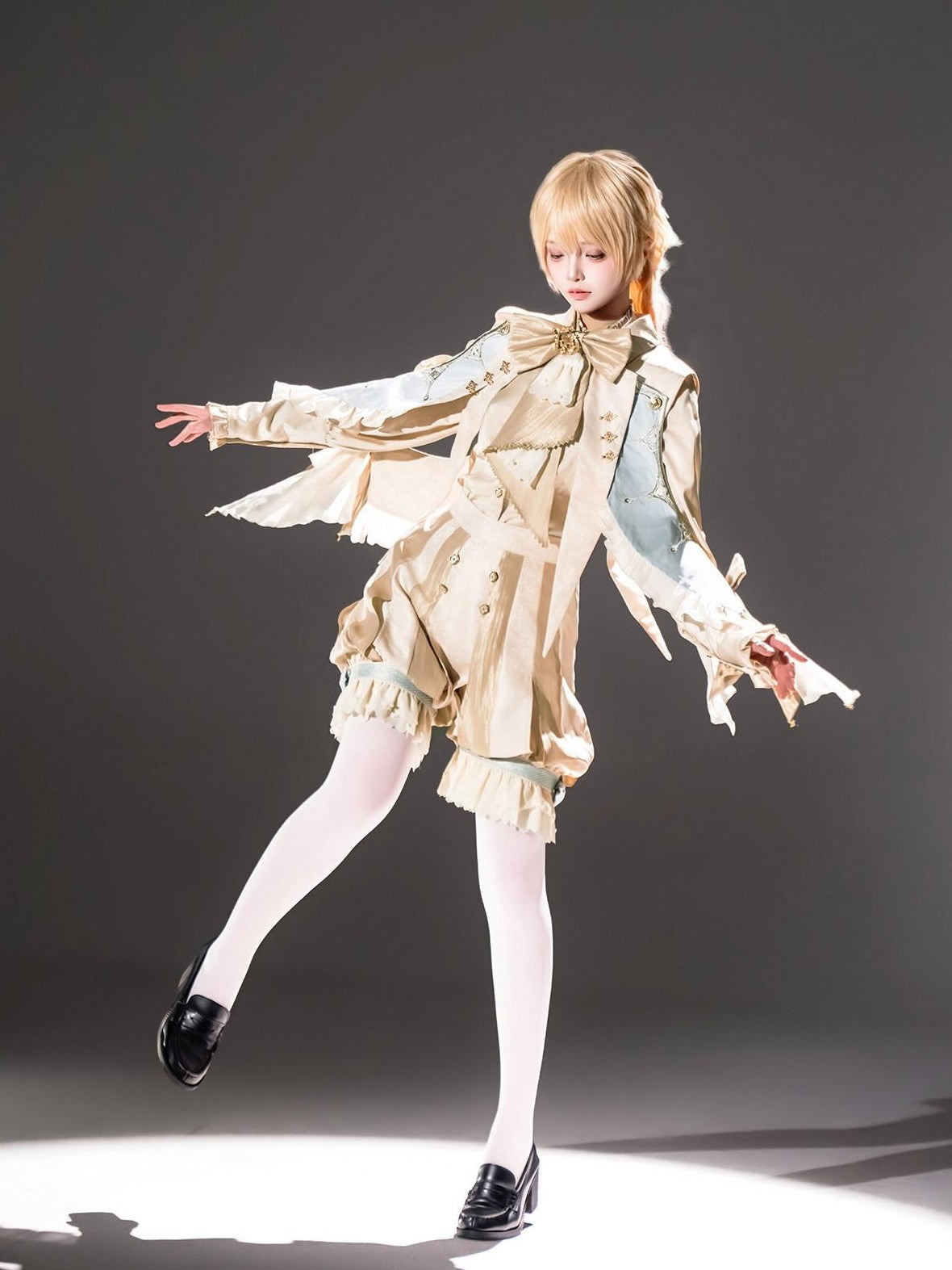 Letter from Unknown Stars Fairytale Chinese Prince Faux Collar Women's Shirt Shorts Full Coordination Sets