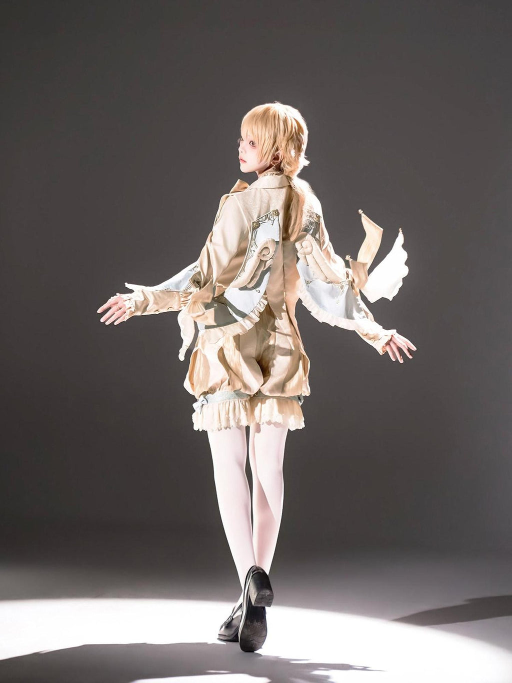 Letter from Unknown Stars Fairytale Chinese Prince Faux Collar Women's Shirt Shorts Full Coordination Sets