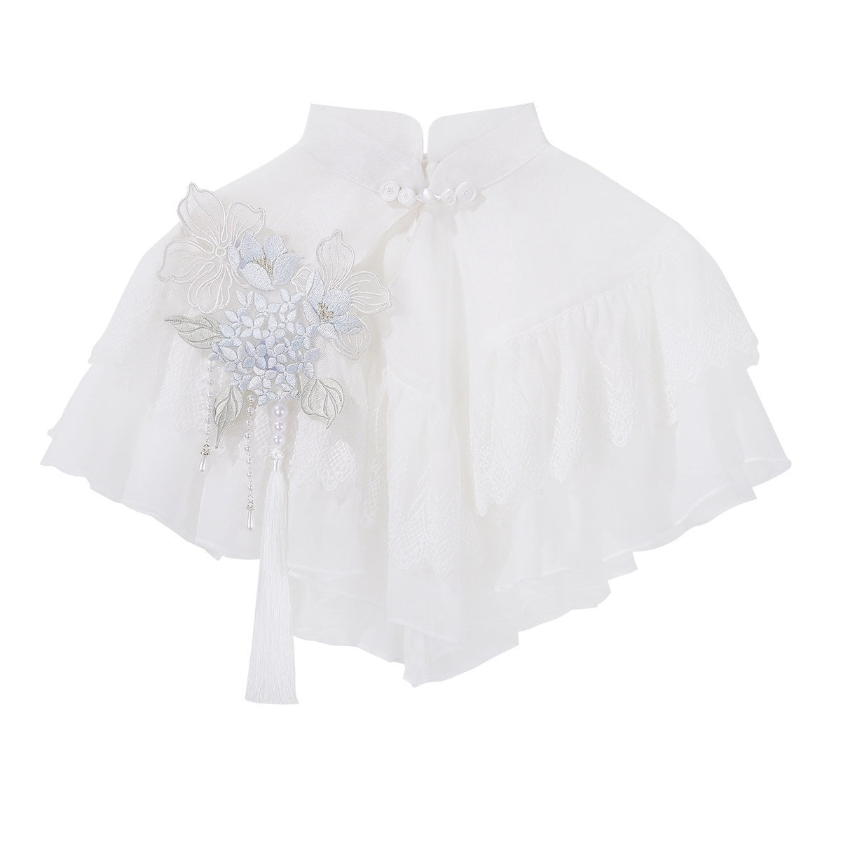 Letter_from_Unknown_Stars_Hydrangea_Embroidery_Lolita_Women's_Short_Sleeve_Shawl_Set_Jsk_/_Jumper_Skirts_951069470054_MISSTT