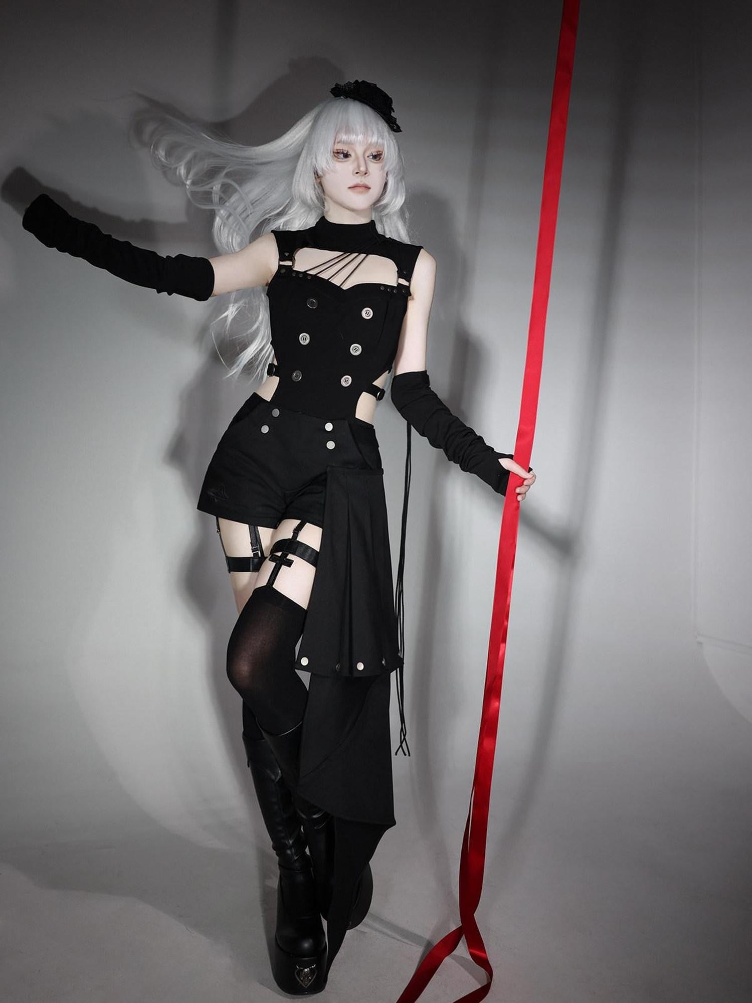 Letter from Unknown Stars Masquerade Phantom Thief Dark Gothic Lolita Women's Jsk / Jumper Skirts