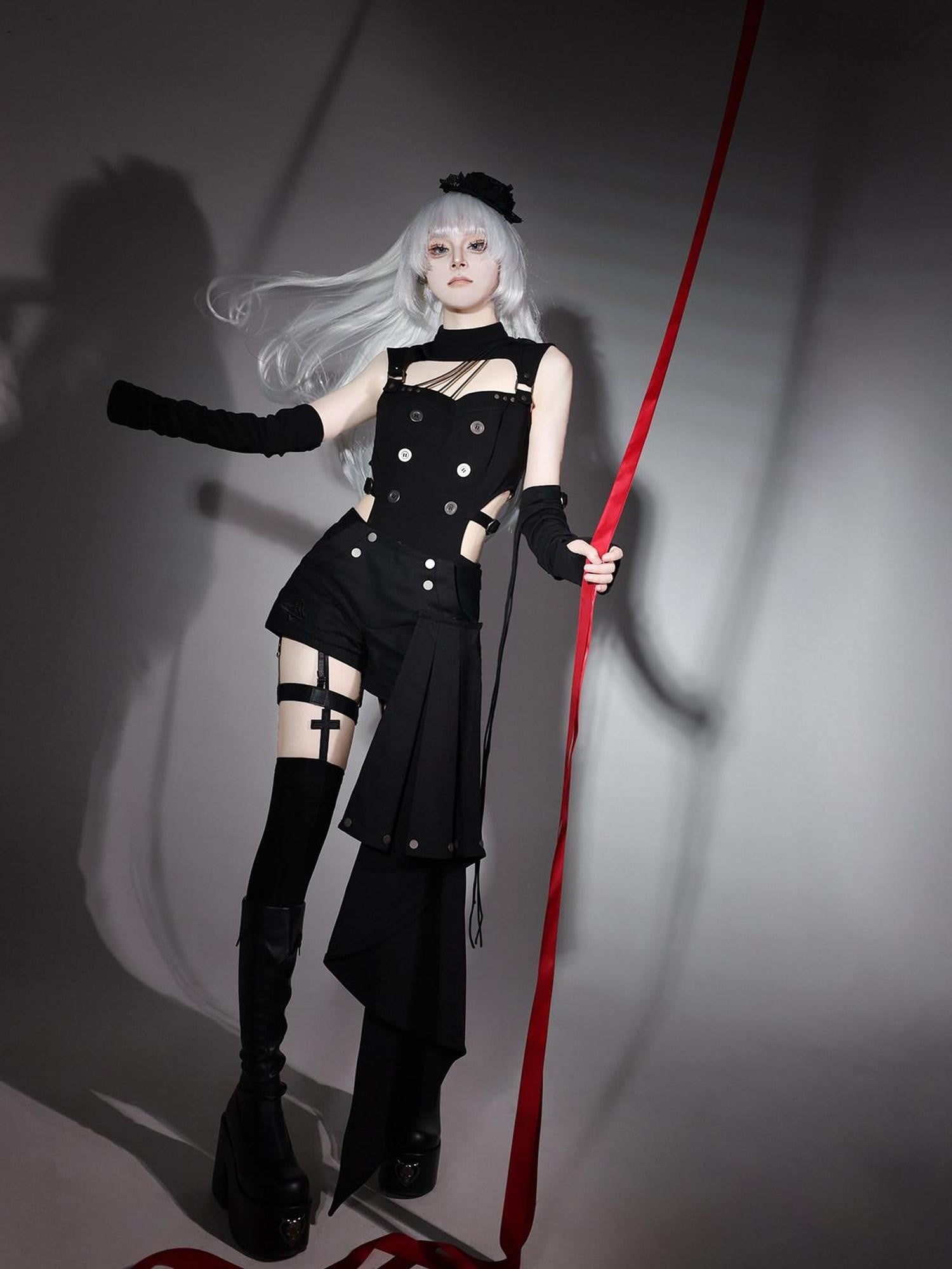 Letter from Unknown Stars Masquerade Phantom Thief Dark Gothic Lolita Women's Jsk / Jumper Skirts
