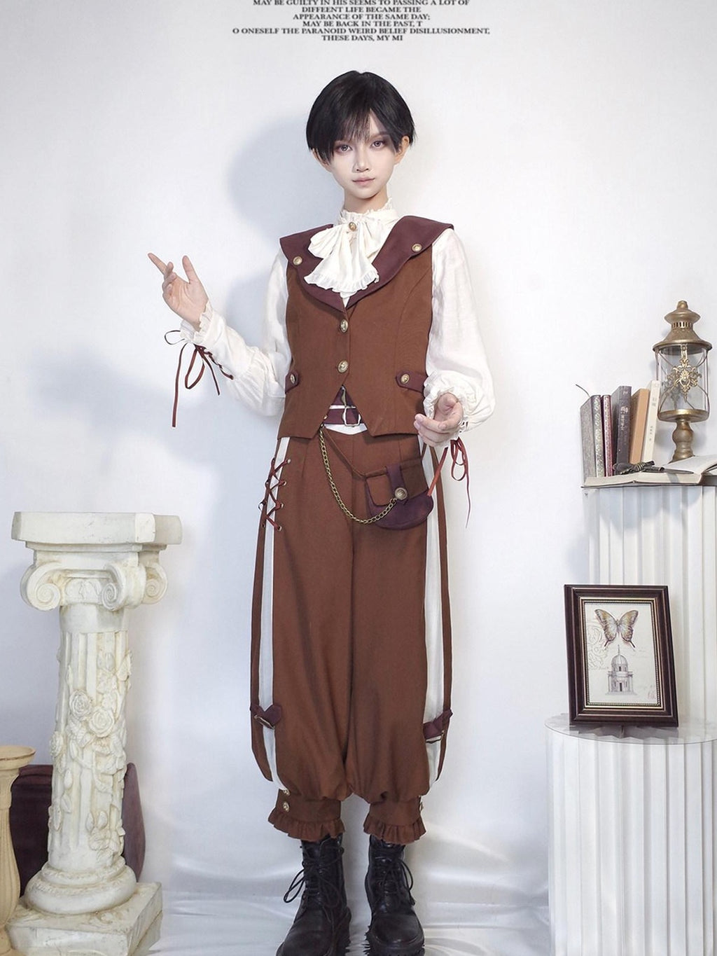 Letter from Unknown Stars Nautical Pirate Lolita Women's Vest And Suspender Pants Jsk Sets