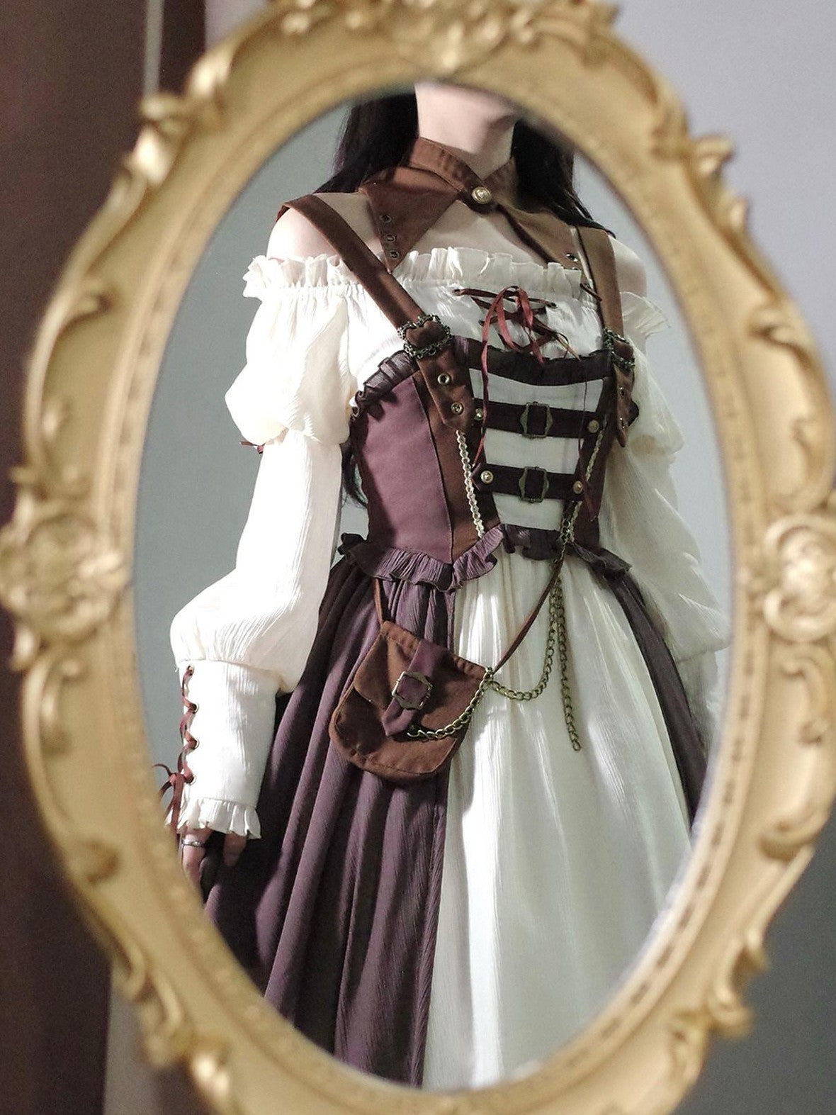 Letter from Unknown Stars Nautical Pirate Lolita Women's Vest And Suspender Pants Jsk Sets