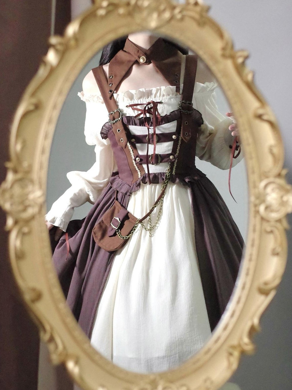 Letter from Unknown Stars Nautical Pirate Lolita Women's Vest And Suspender Pants Jsk Sets