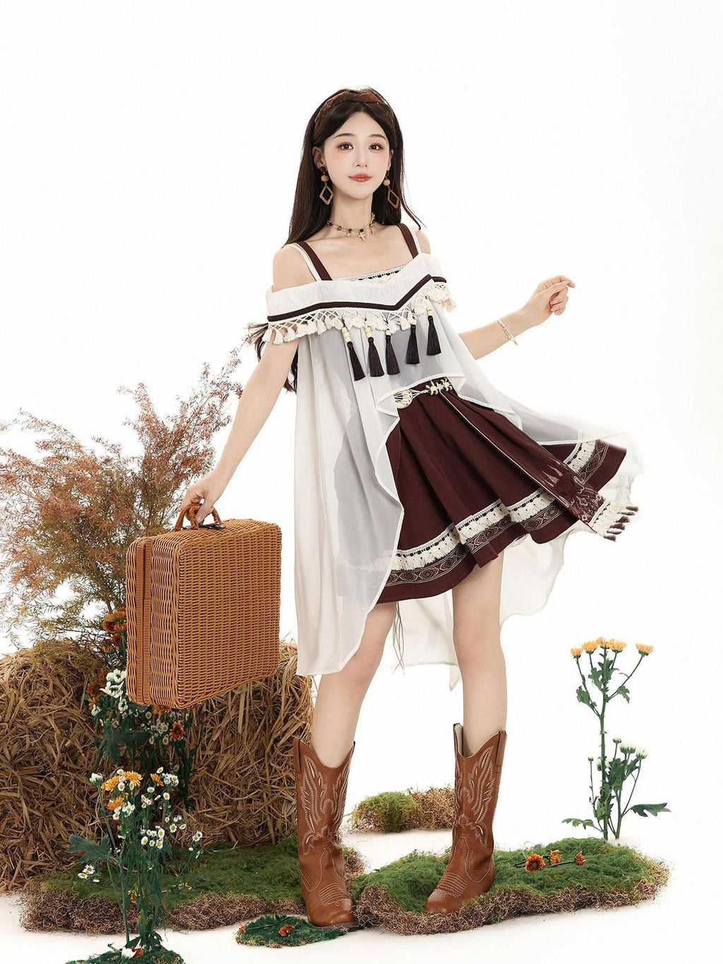 Letter from Unknown Stars Starry Wasteland Lolita Spaghetti Strap Pinafore Women's Jsk / Jumper Skirts