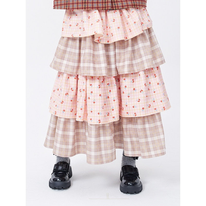 SOS_MEME_CLUB_Pink_Patchwork_Tiered_Cute_Women's_Polyester_Mid_Waist_Loose_Skirts_752715117703_MISSTT