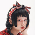 SOS_MEME_CLUB_Red_Checkered_Patchwork_Rivet_Bow_Showa_Retro_Lolita_Women's_Fabric_Hair_Clips_681494019855_MISSTT