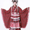 SOS_MEME_CLUB_Red_Plaid_Lace_Up_Bow_V-neck_Kimono_Style_Women's_Melissabow_Long_Sleeve_Op_905882118043_MISSTT