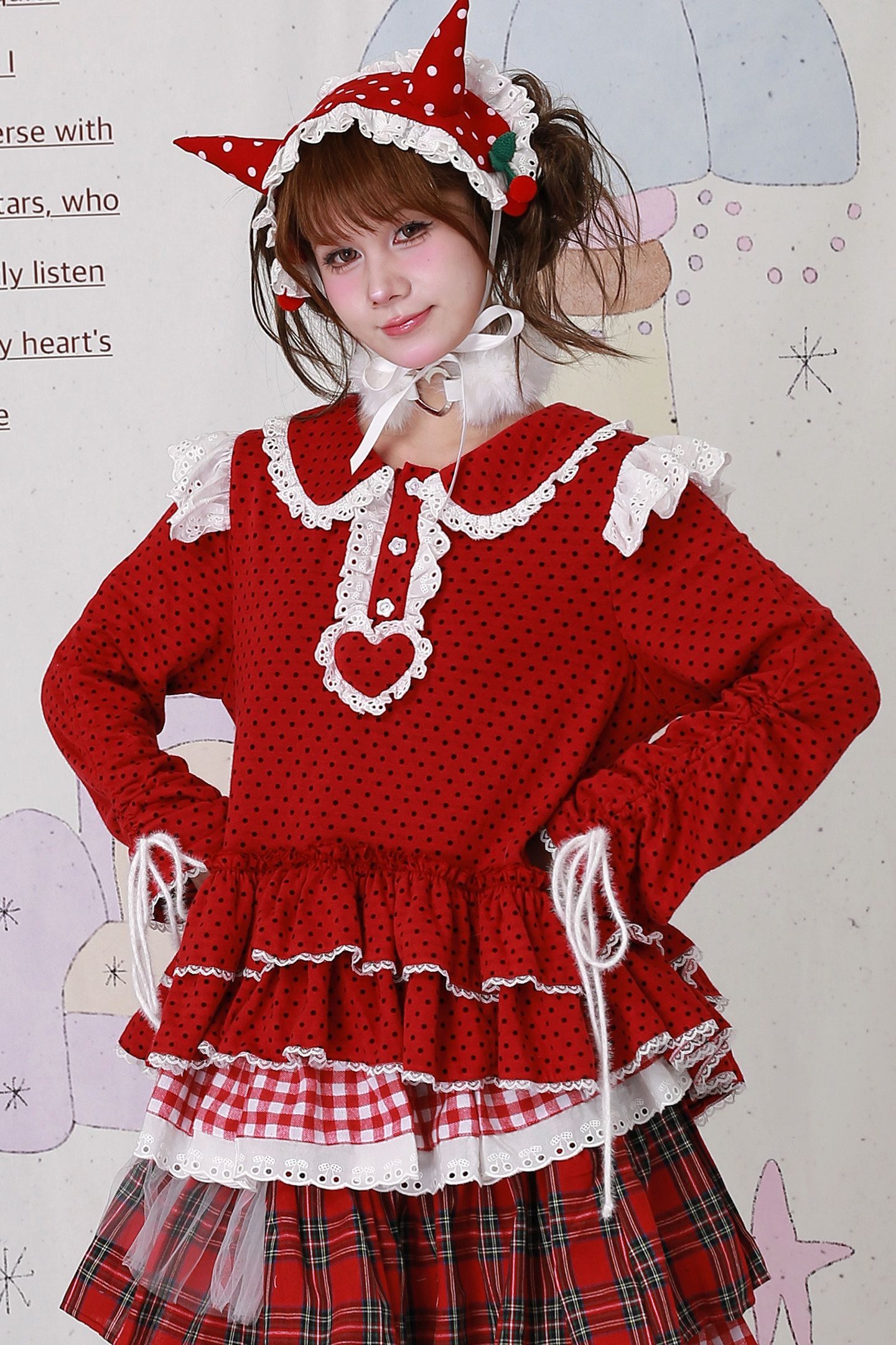 SOS_MEME_CLUB_Red_Polka_Dot_Doll_Collar_Back_Tie_Women's_Cotton_Lined_Long_Sleeve_Cutsews_979076066253_MISSTT