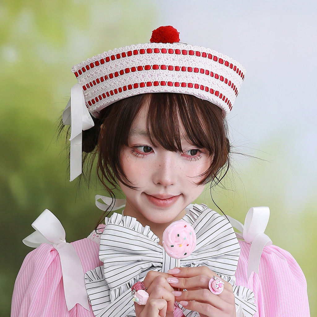 SOS_MEME_CLUB_Vintage_Pink_Striped_Sailor_Embroidered_Lace_Women's_Poly_Cotton_Full_Bonnets_1039992035176_MISSTT