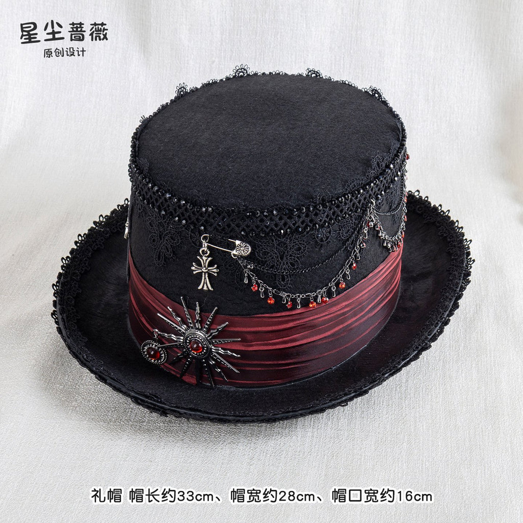 Stardust_Rose_Black_Lace_Trim_Blood_Moon_High_Crown_Wide_Brim_Women's_Full_Bonnets_1051132721932_MISSTT