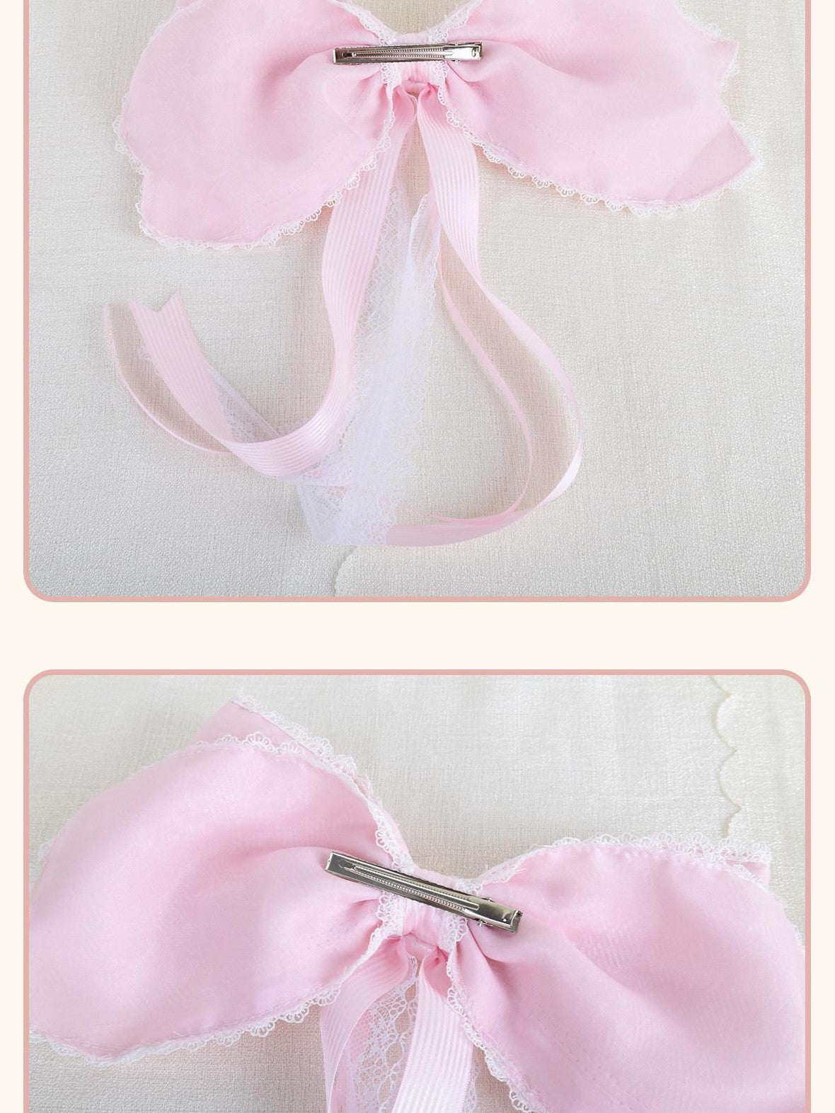 Stardust Rose Cherry Blossom Confession Lace Bow Lolita Women's Lace Veils
