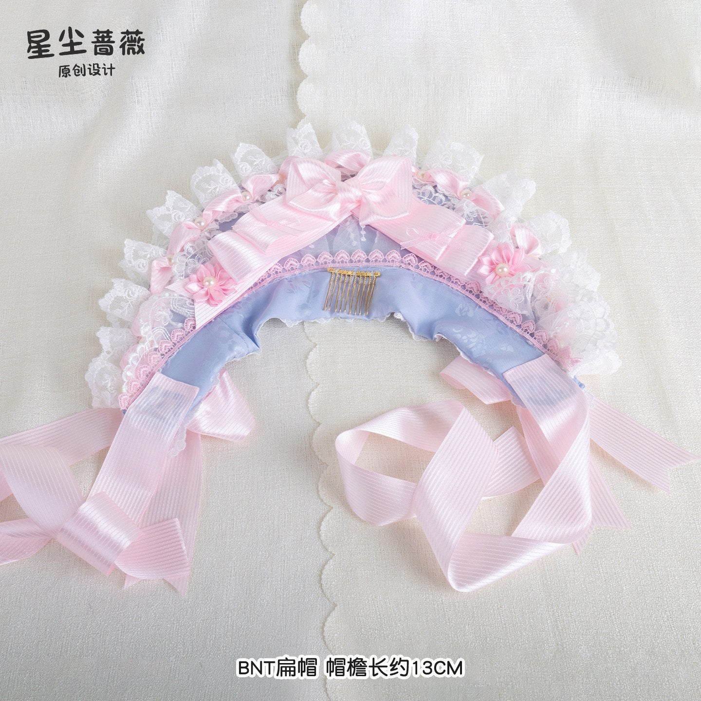 Stardust_Rose_Cherry_Blossom_Motif_Bow_Headband_Veil_Attachment_Women's_Veils_1043259665134_MISSTT