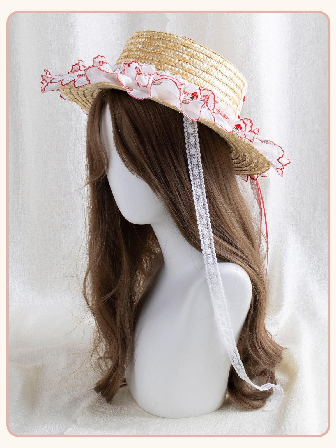 Stardust Rose Goodnight Bear Apple Sweetheart Lolita Bow Women's Lace Full Bonnets