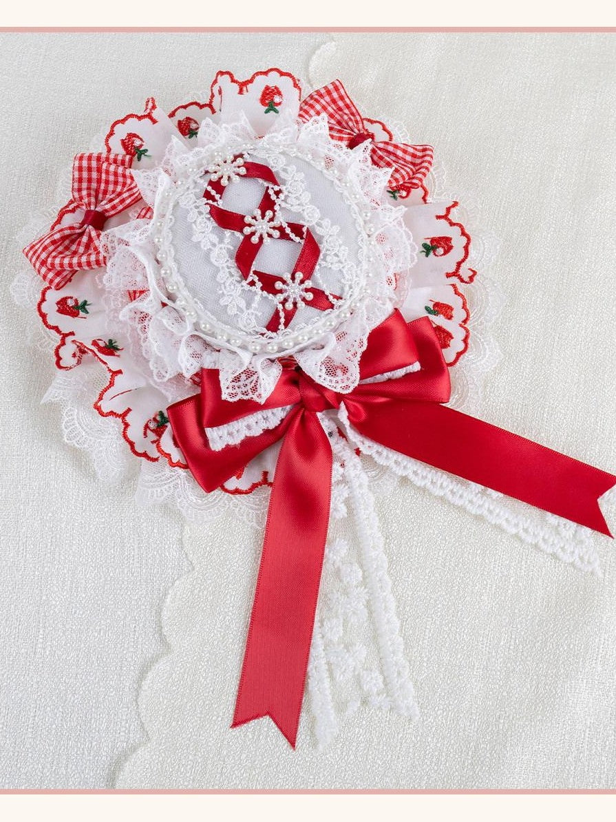 Stardust Rose Goodnight Bear Apple Sweetheart Lolita Bow Women's Lace Full Bonnets
