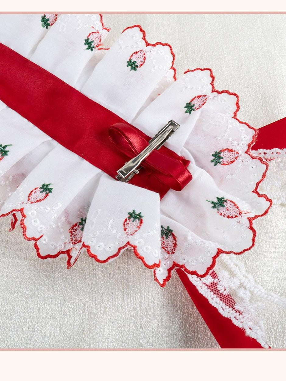 Stardust Rose Goodnight Bear Apple Sweetheart Lolita Bow Women's Lace Full Bonnets