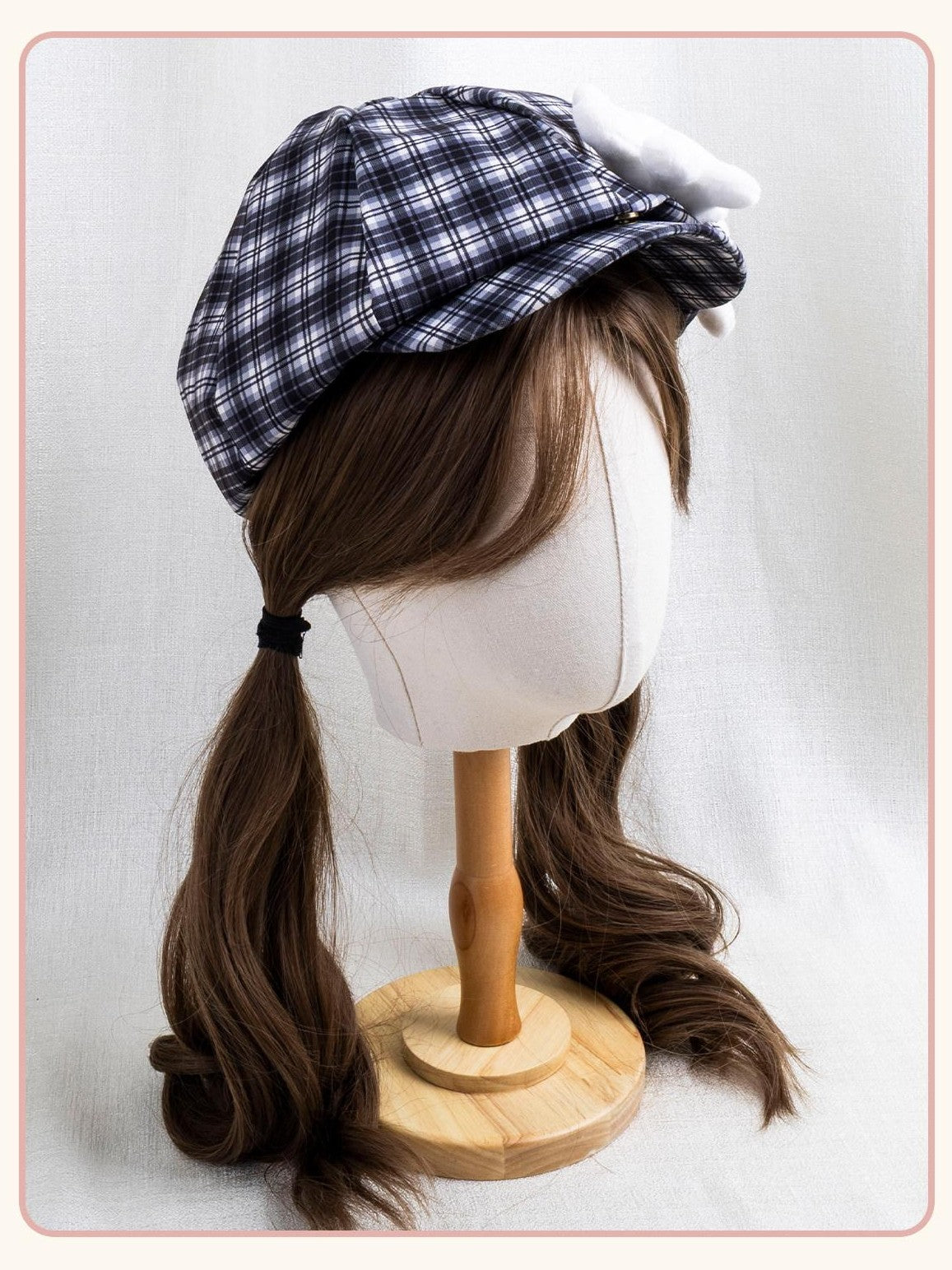 Stardust Rose Kt Cat Octagonal Newsboy Wide Brim Geometric Colorblock Women's Full Bonnets