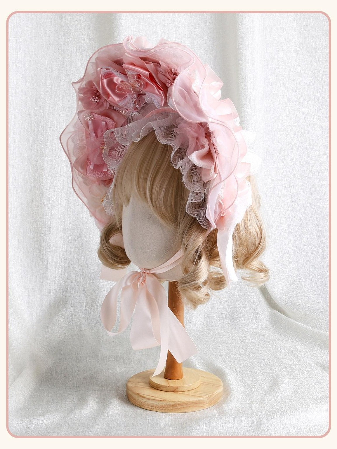 Stardust Rose Light Pink Stardust Rose Handmade Delicate Mini Hat Women's Kc / Headbands