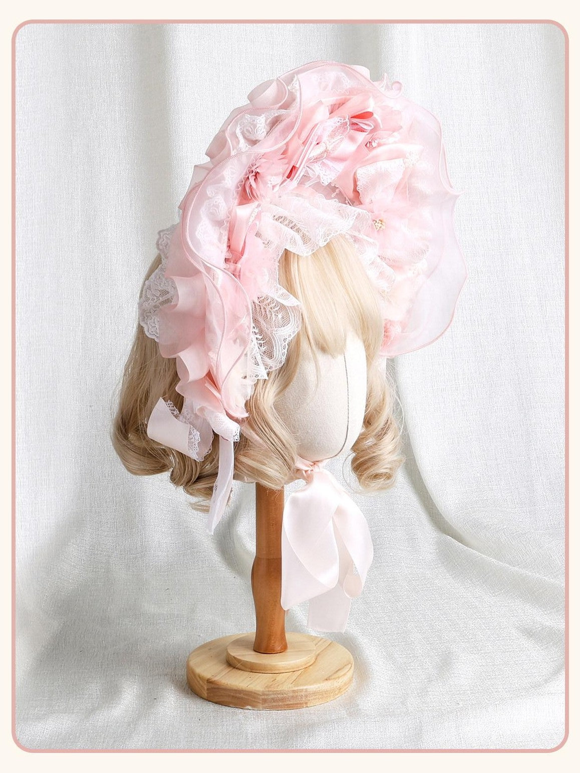 Stardust Rose Light Pink Stardust Rose Handmade Delicate Mini Hat Women's Kc / Headbands