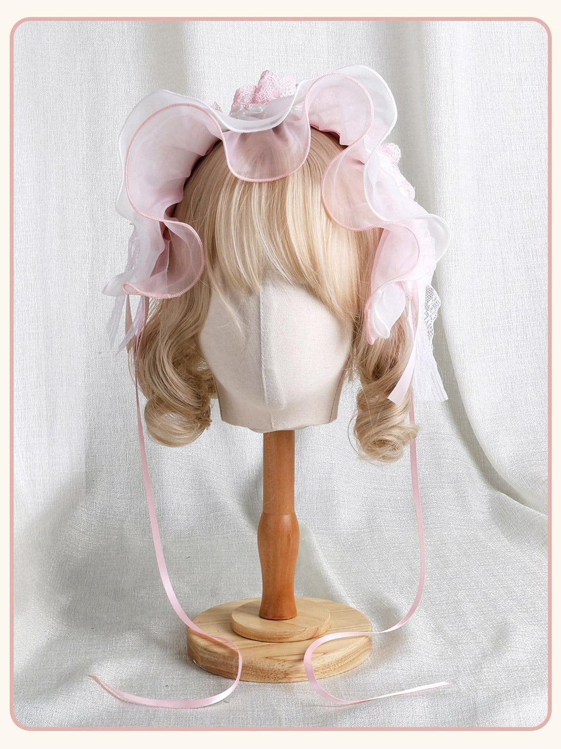 Stardust Rose Light Pink Stardust Rose Handmade Delicate Mini Hat Women's Kc / Headbands