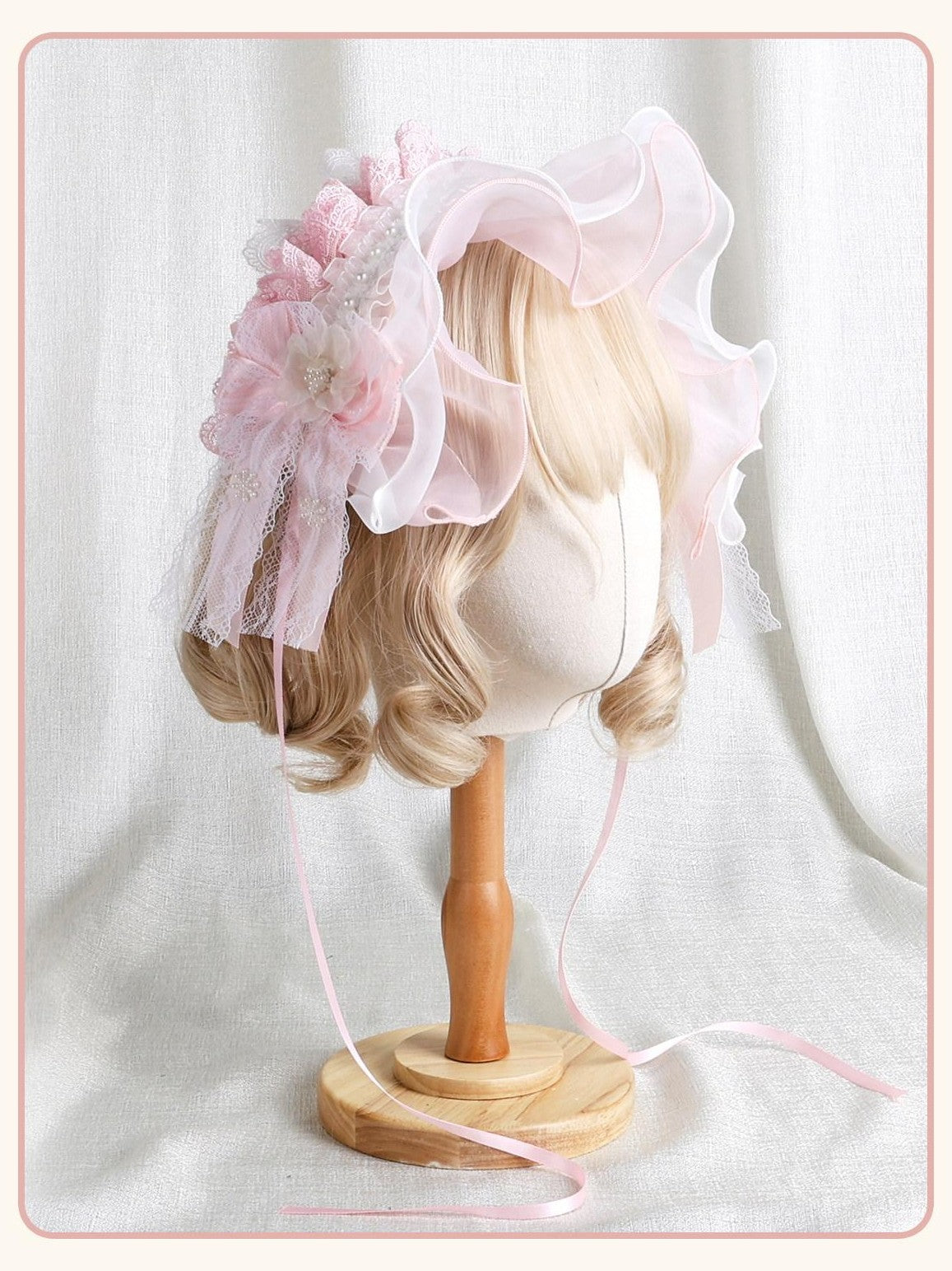 Stardust Rose Light Pink Stardust Rose Handmade Delicate Mini Hat Women's Kc / Headbands