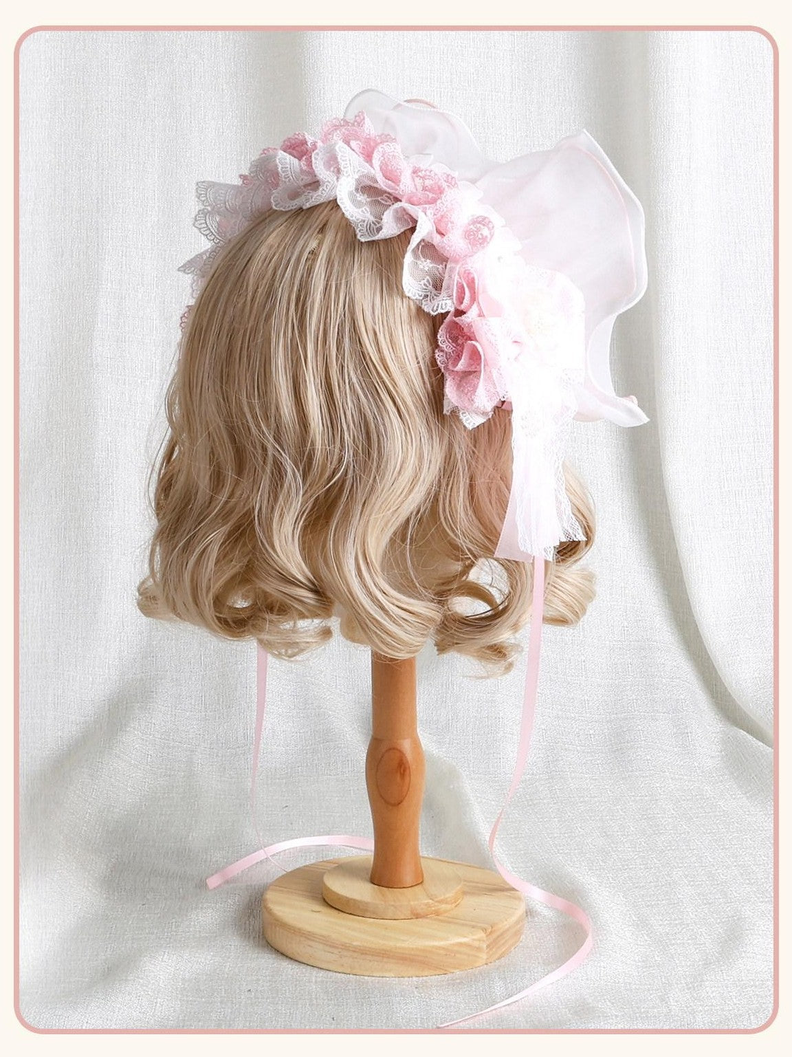 Stardust Rose Light Pink Stardust Rose Handmade Delicate Mini Hat Women's Kc / Headbands